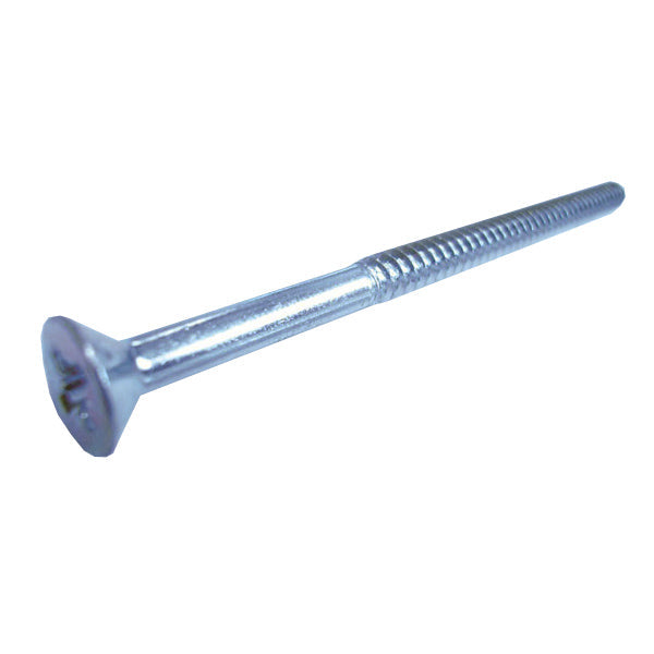Extra Long 10 x 2"1/4 (4.8 x 60mm) Pz2 Self Tapping Countersunk Pozi Screw, Type AB, Bright Zinc Plated