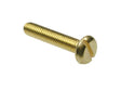 M4 x 10 Brass Pan Slotted Machine Screw, Self Colour, DIN 85