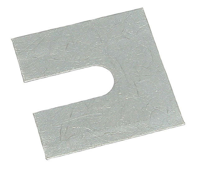 No.4 100mm x 100mm x 1mm with a 25mm slot (Suits bolts up to M24) Steel Metal Horseshoe Trouser Shim galvanised