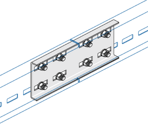 Unistrut U15/SP/H 150mm Straight Coupler Pair HDG