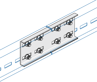 Unistrut U15/SP/H 150mm Straight Coupler Pair HDG